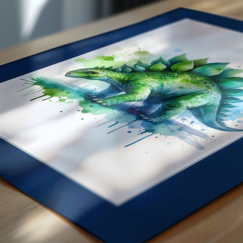 Green Dinosaur Trio | Personalised Nursery Art Set of 3