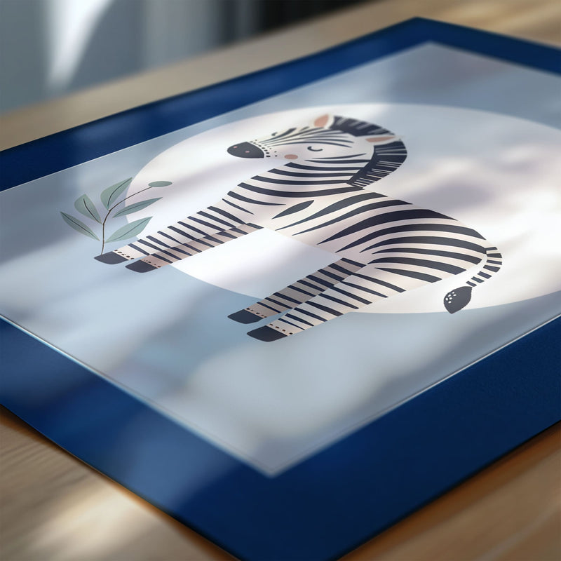 Minimalist Blue Safari Set of 3 | Children's Wall Art