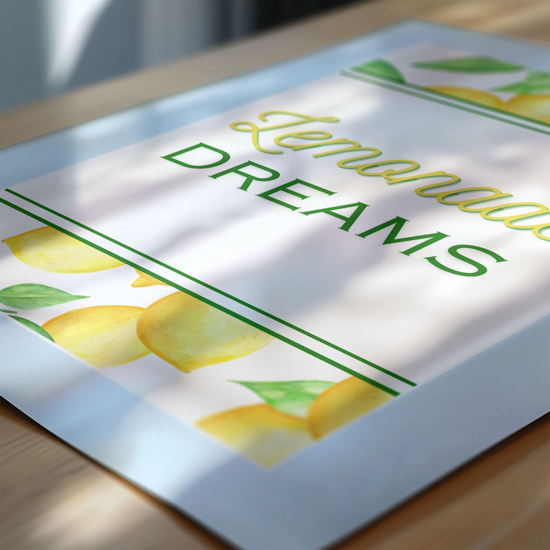 “Lemonade Dreams” Theme | Personalised Nursery Art Set of 3