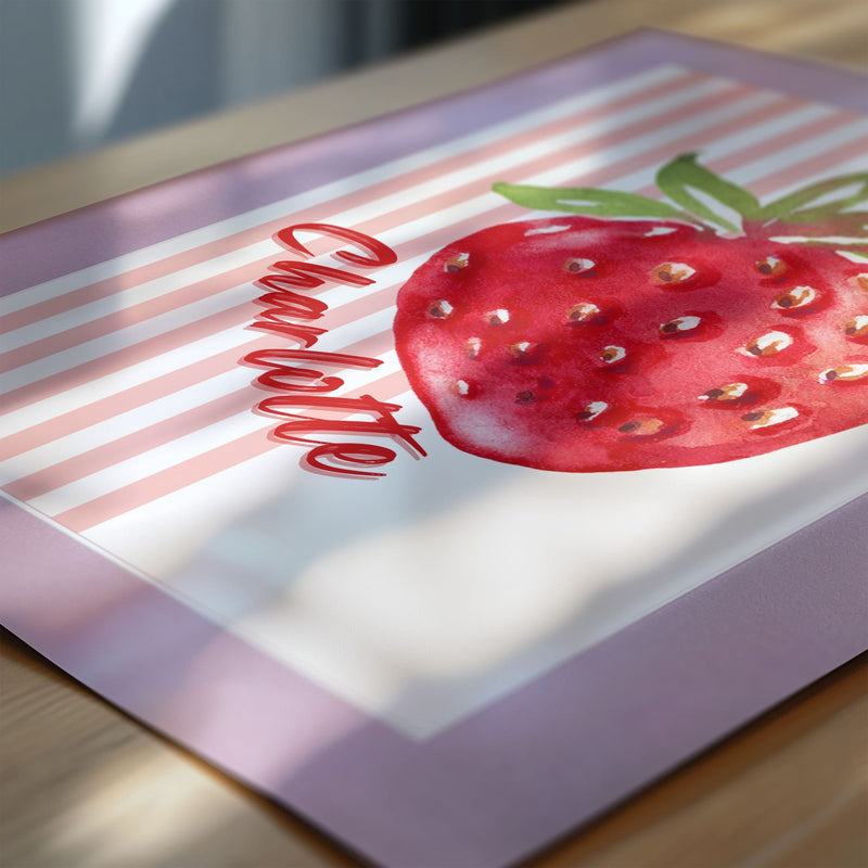Sweet Strawberry Nursery Print Set | Set of 3 Nursery Wall Art