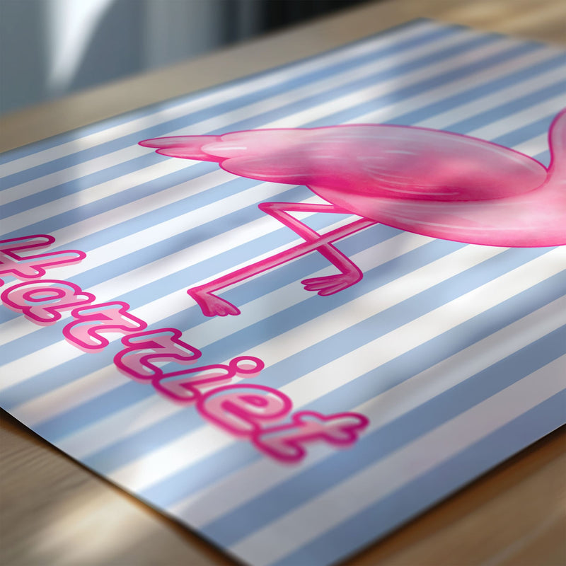 Retro Flamingo Children's Bedroom Décor | Set of 3 Nursery Wall Art