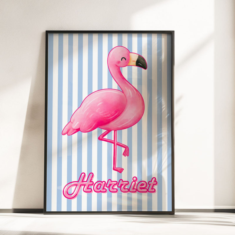 Retro Flamingo Children's Bedroom Décor | Set of 3 Nursery Wall Art