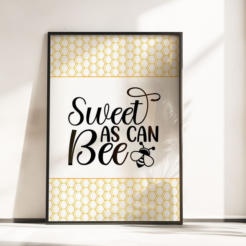Retro Bumble Bee Nursery Wall Art | Set of 3 Personalised Name Prints