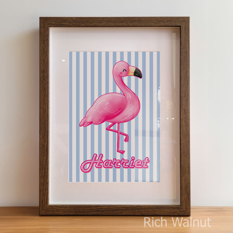 Retro Flamingo Children's Bedroom Décor | Set of 3 Nursery Wall Art