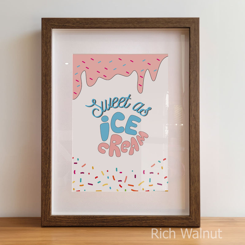 Retro Ice Cream Nursery Wall Art | Set of 3 Personalised Prints