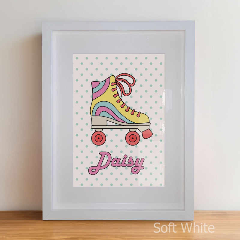 Retro Roller Skate Nursery Wall Art | Set of 3 Personalised Children’s Bedroom Prints