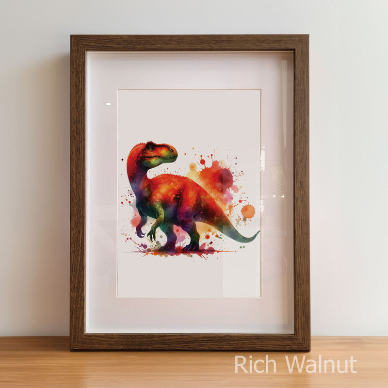Red Dinosaur Trio | Personalised Nursery Art Set of 3