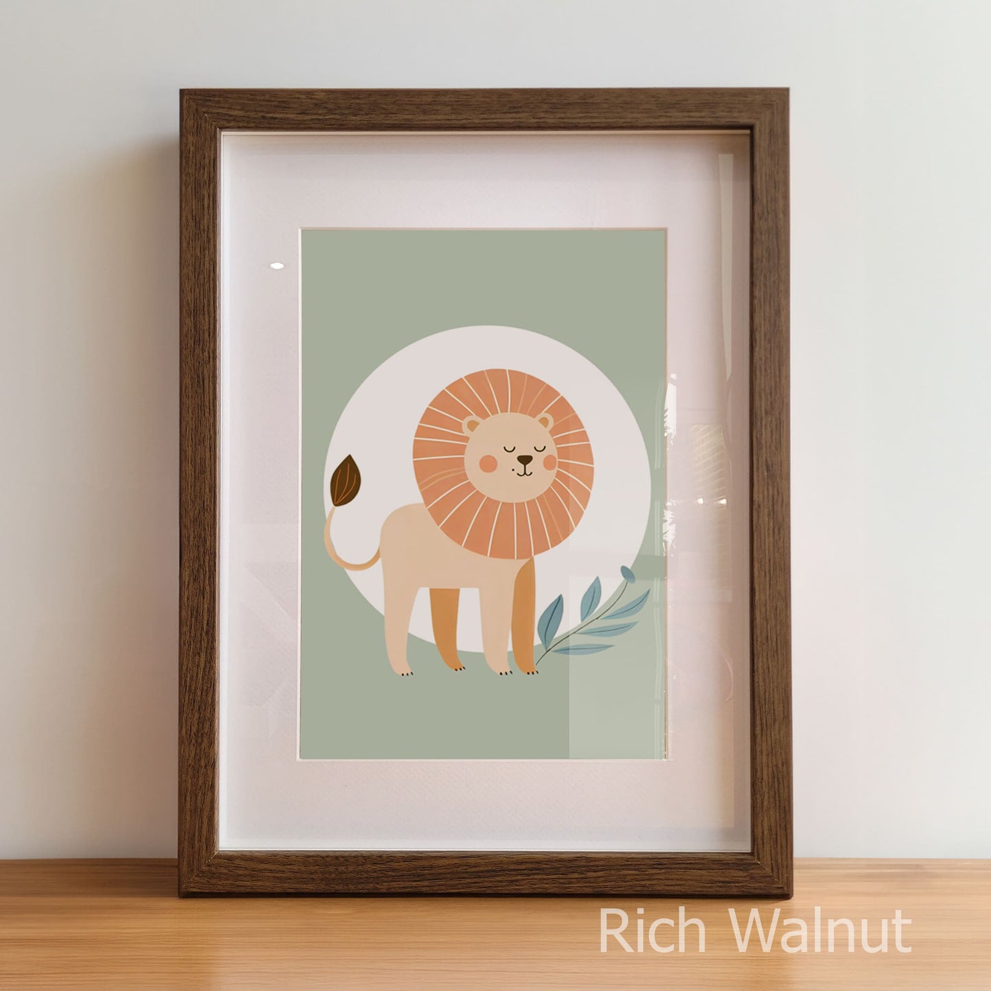 Minimalist Green Safari Set | Children's Wall Art