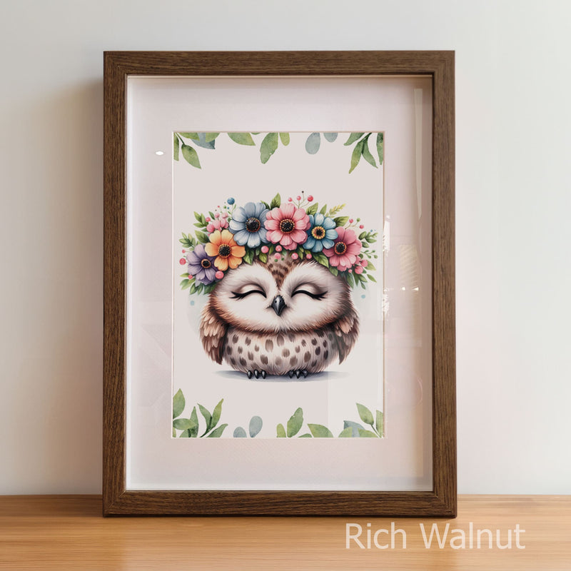 Flowery Woodland Animals | Set of 3 Personalised Nursery Prints
