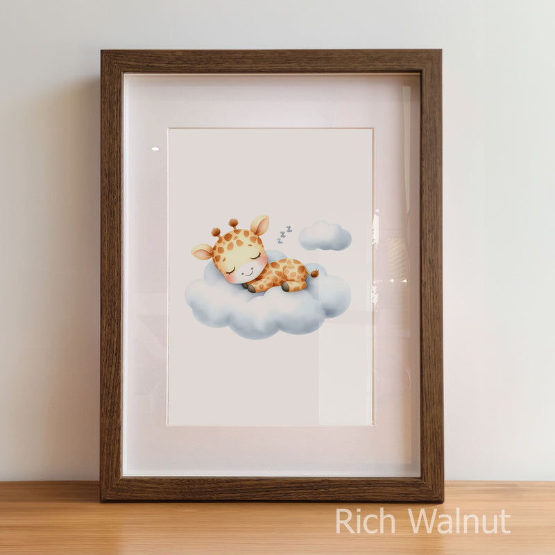 Sleepy Animal Watercolour Art Set | Nursery Wall Art Set of 3