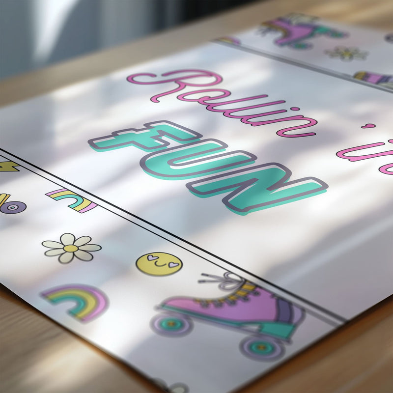 Retro Roller Skate Nursery Wall Art | Set of 3 Personalised Children’s Bedroom Prints