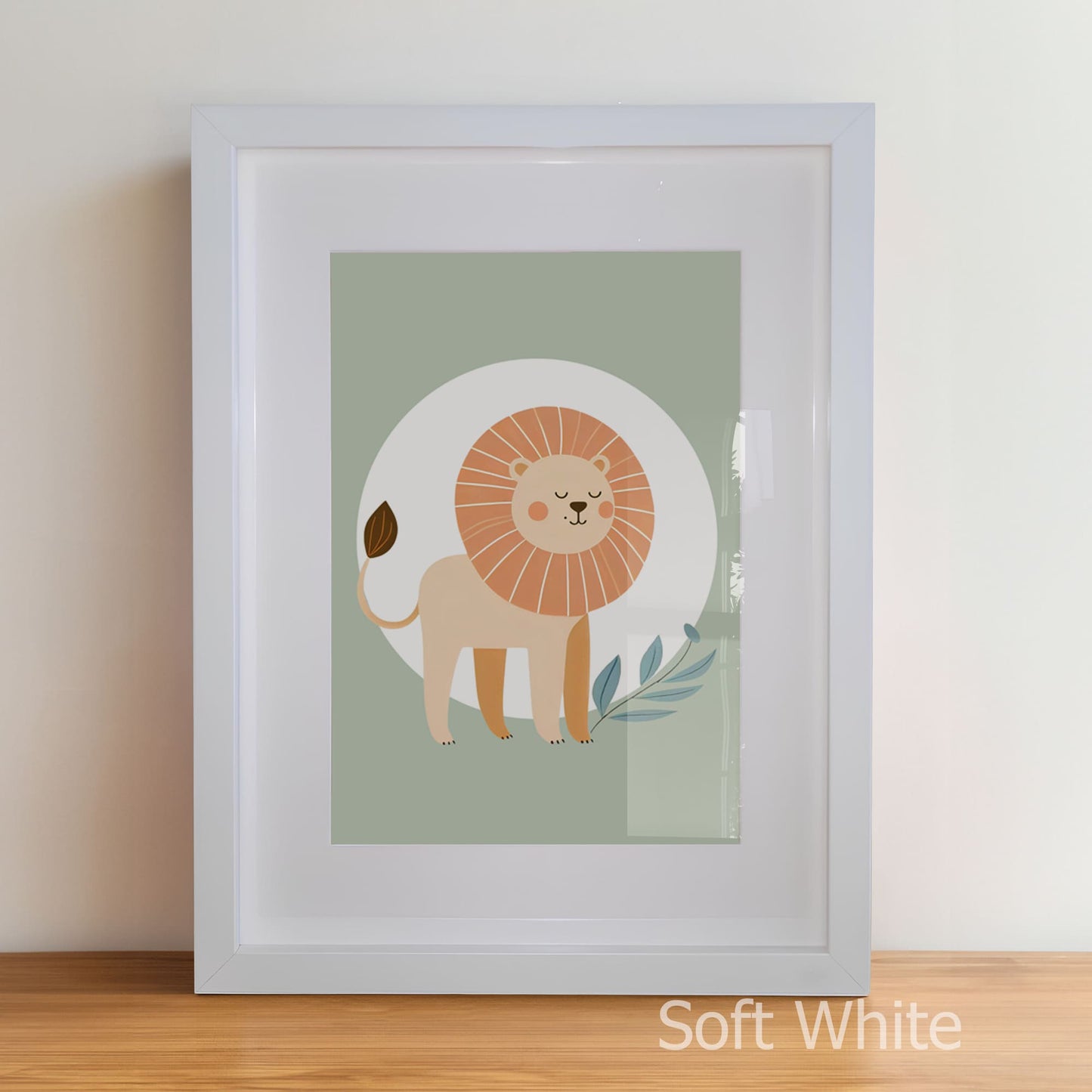 Minimalist Green Safari Set | Children's Wall Art