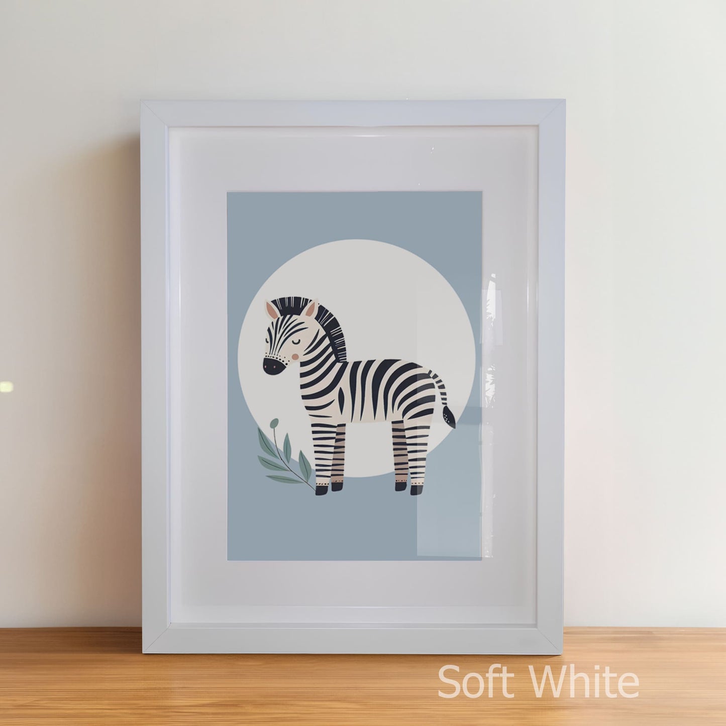 Minimalist Blue Safari Set | Children's Wall Art
