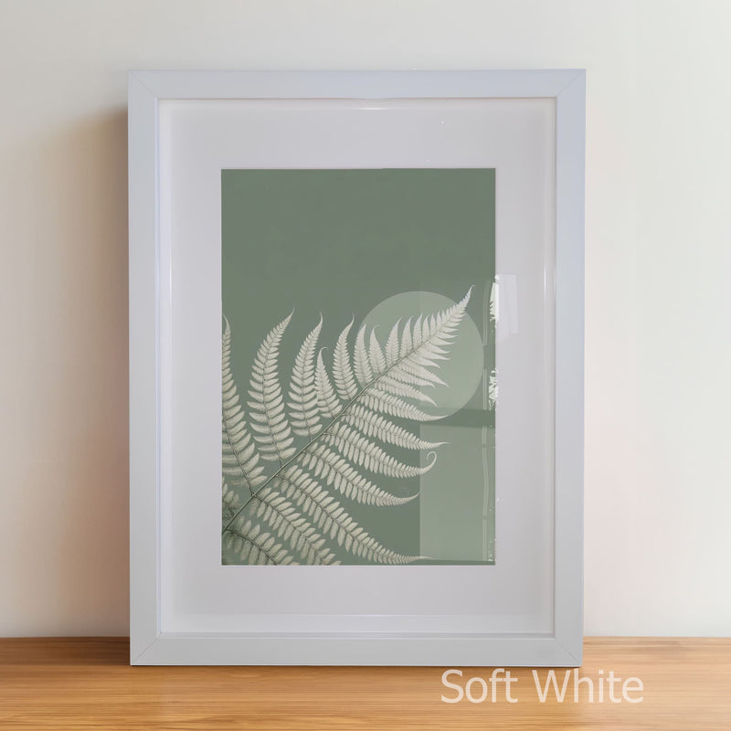 Personalised Childrens Nursery Art in a soft white matte frame witha acrylic pane