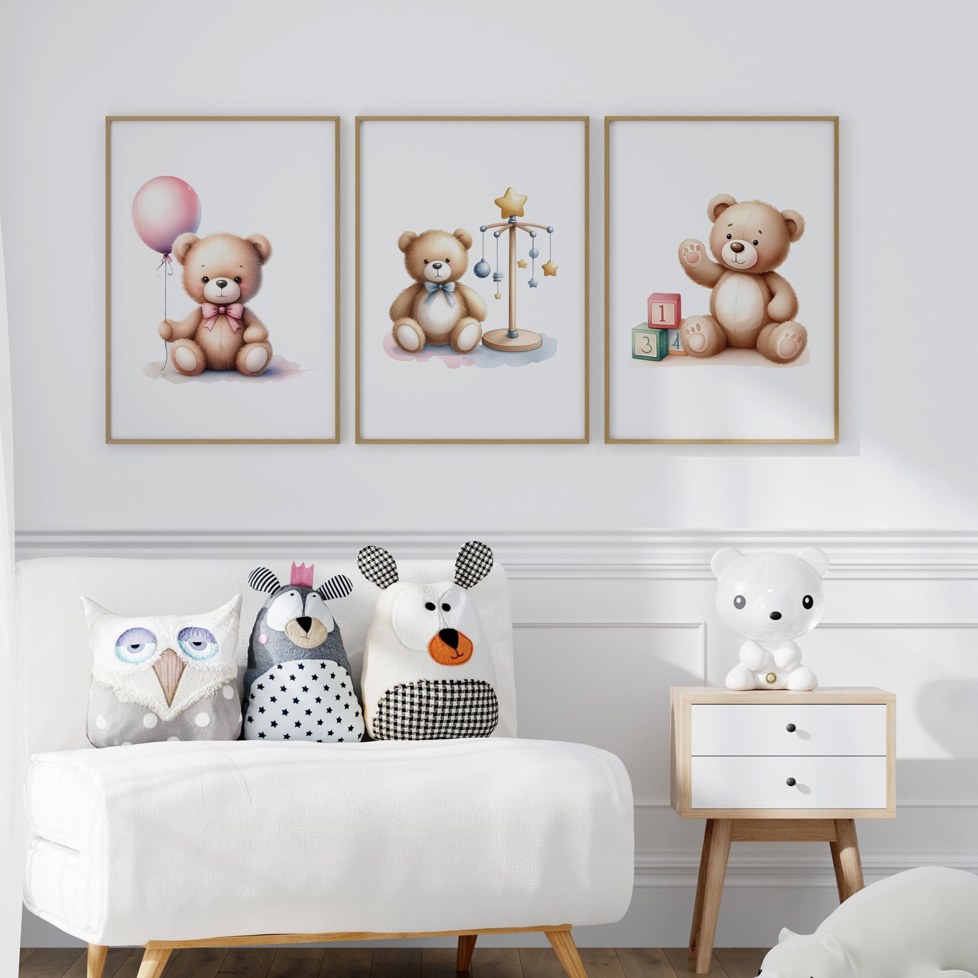 Teddy Bear Prints Nursery Watercolours – Tillys Tot Stop