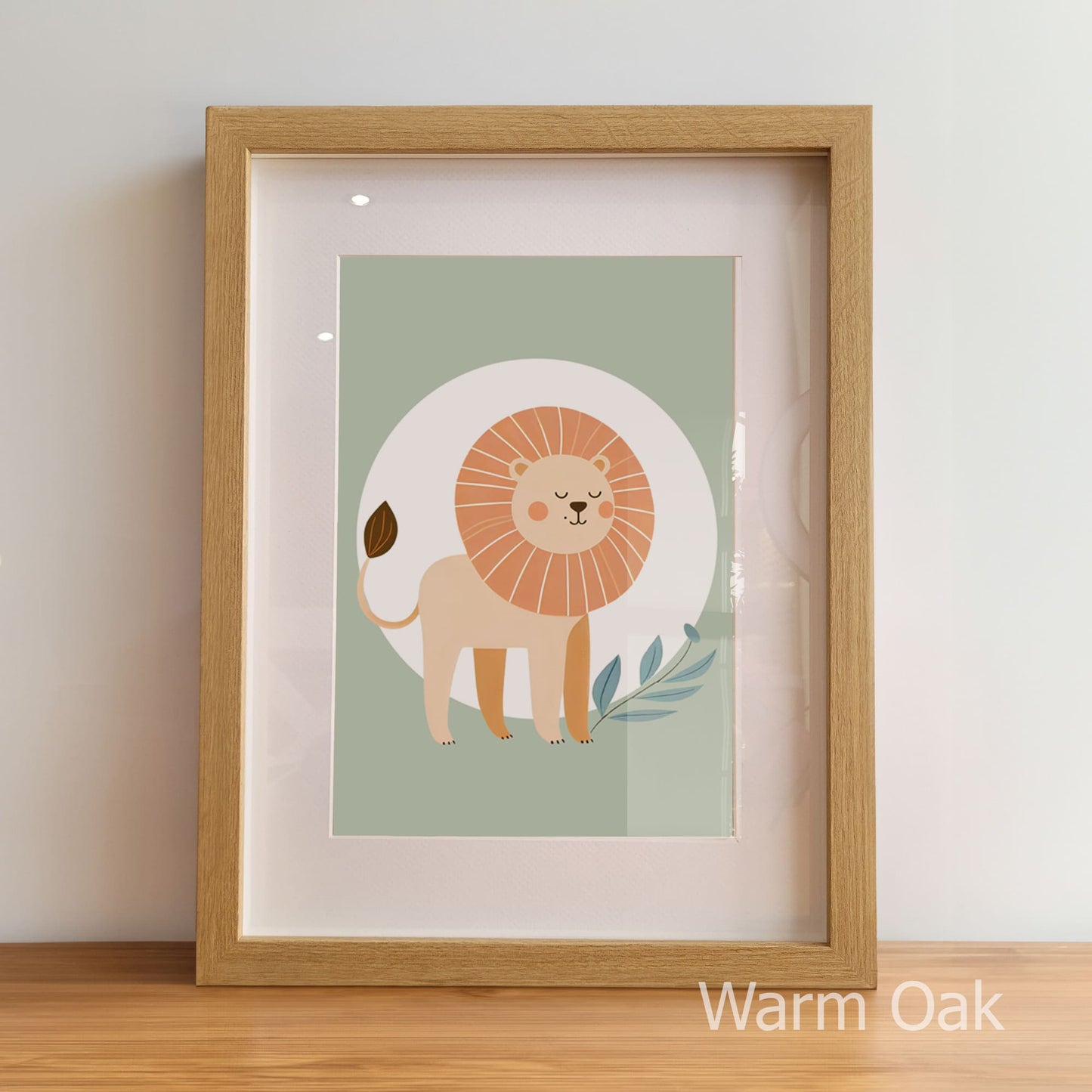 Minimalist Green Safari Set | Children's Wall Art