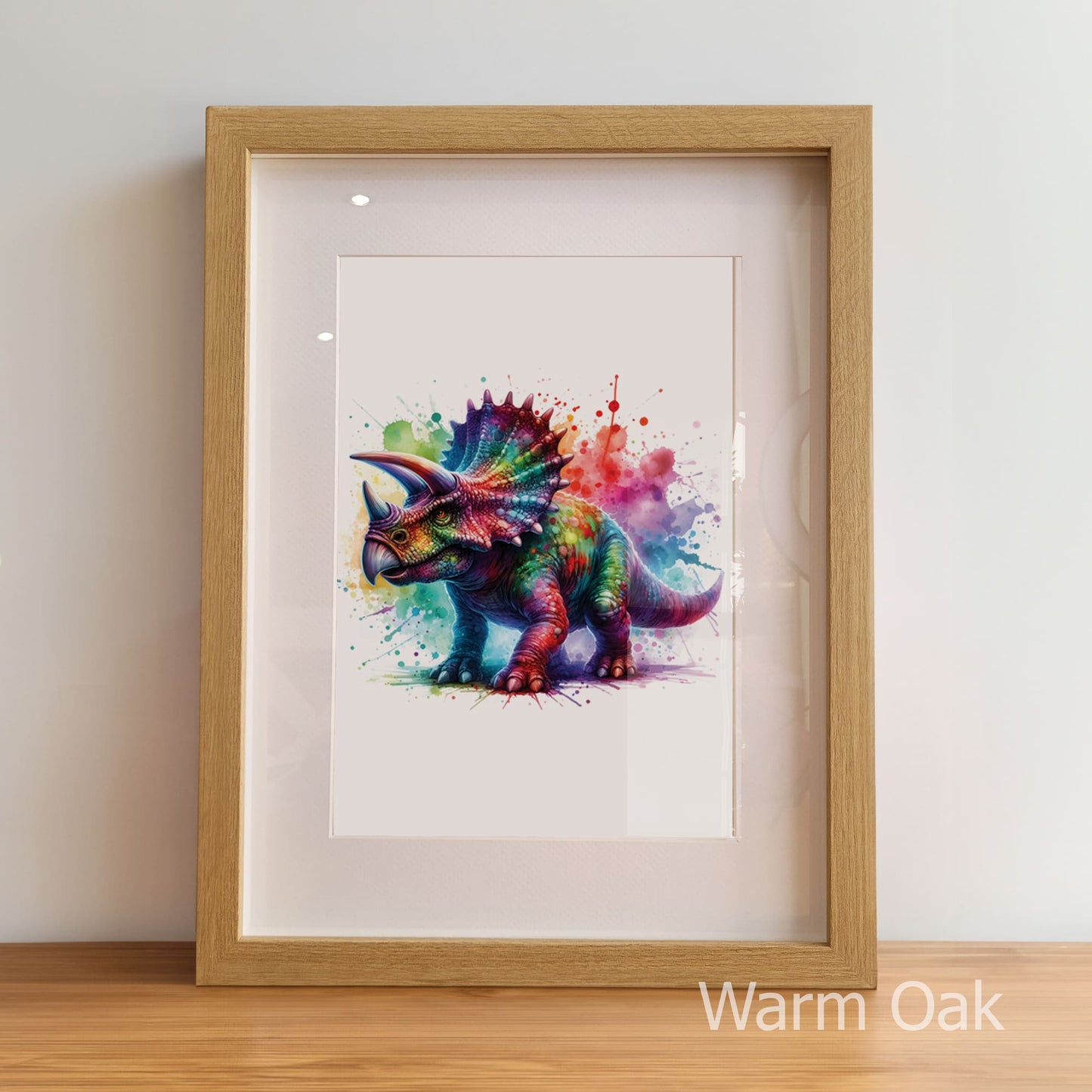 Bold & Vibrant Dinosaur Set | Personalised Nursery Art