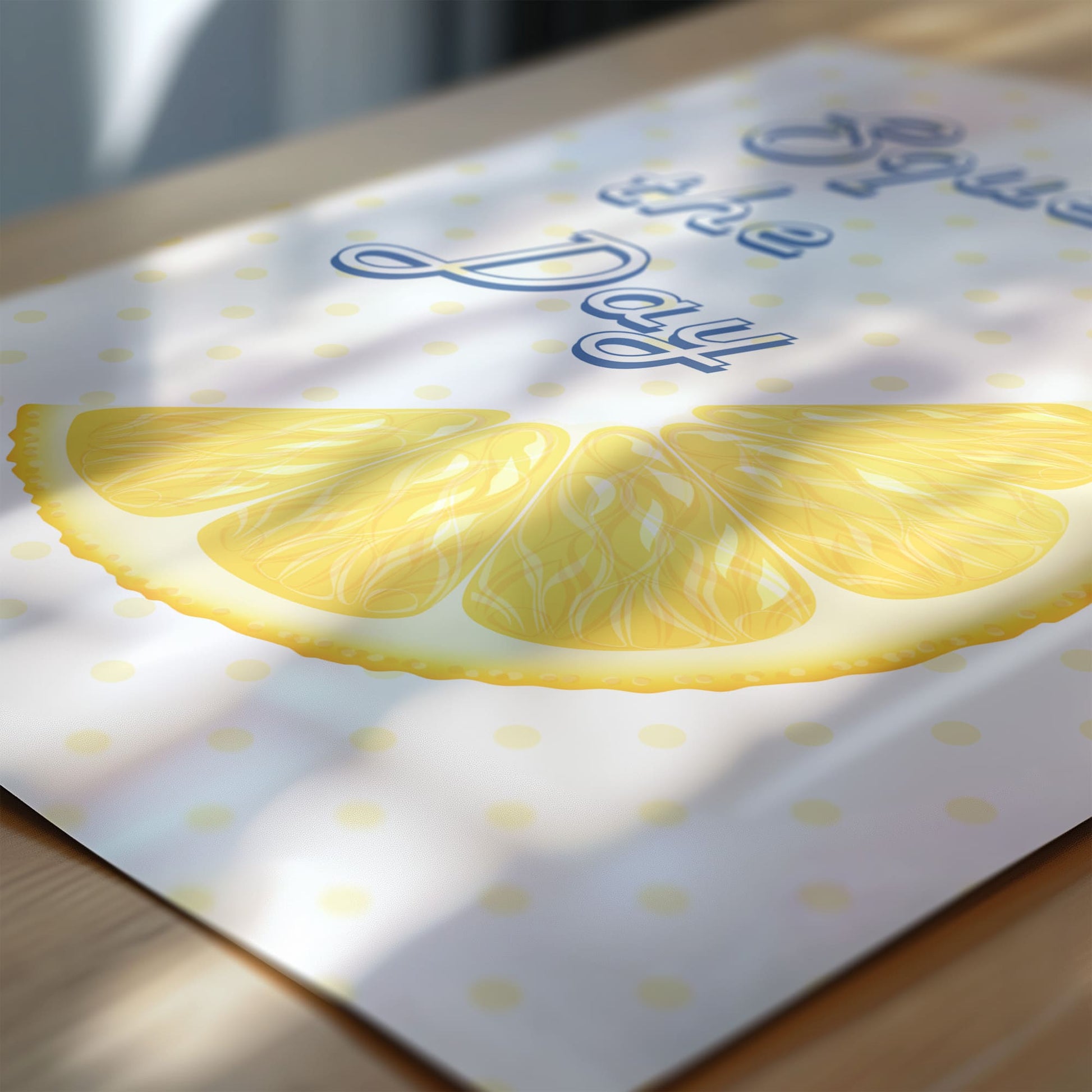 This beautifully modern set of 3 features:Line drawing of lemons and leaves in yellow and royal blue

Blue-striped background with repeating lemon illustrations

Personalised print with lemon, pale green stripes, and child’s name 