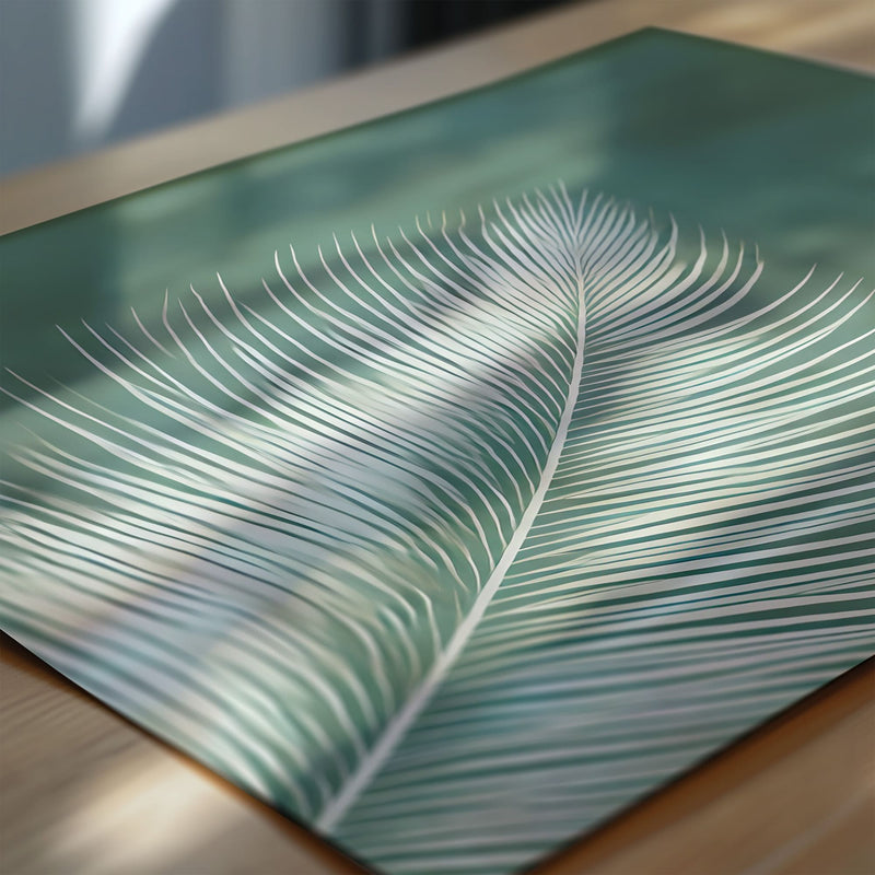Three botanical prints featuring white fern and leaf patterns on various green shades, bringing a fresh and natural feel to any space.