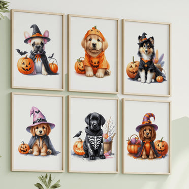 Halloween Puppy Childrens Wall Art Set