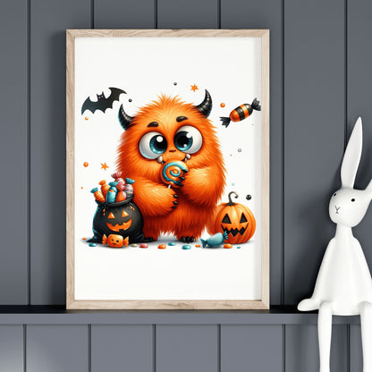 Playful Monsters Halloween Wall Art