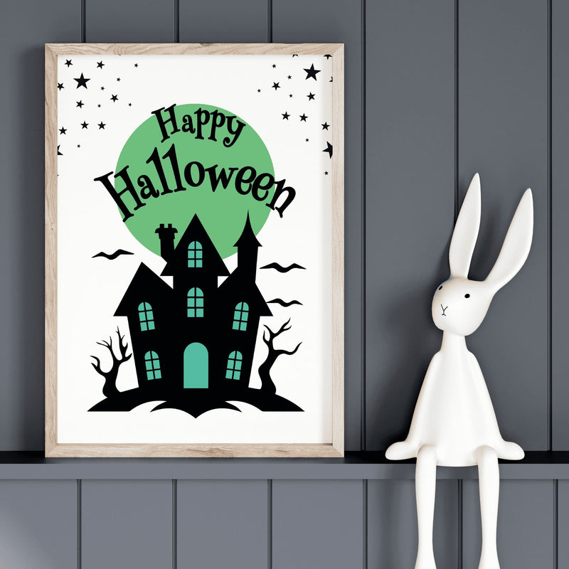 Childrens Halloween Print Set | Set of 8 in Green