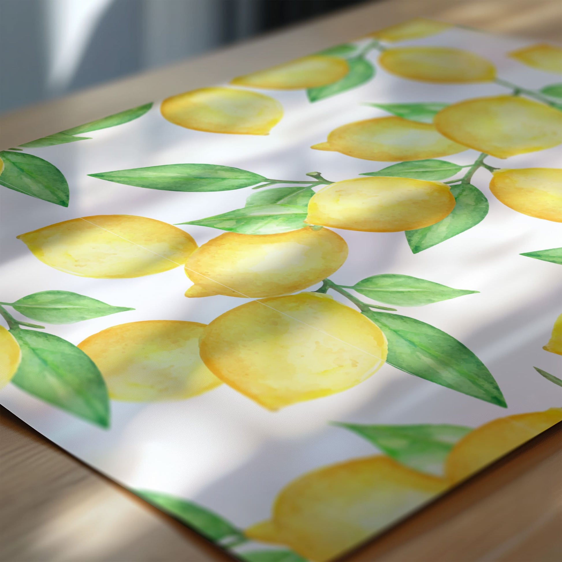 Personalised lemon nursery wall art set with three watercolour prints – one with a yellow lemon and custom child’s name, one with a repeating lemon pattern, and one featuring the quote "Lemonade Dreams". Fresh and vibrant nursery decor perfect for a baby girl or boy’s room.