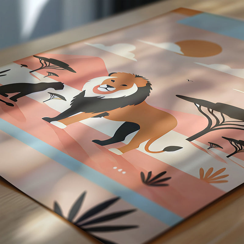 Modern Boho Safari Prints Set of 3 | Children's Wall Art