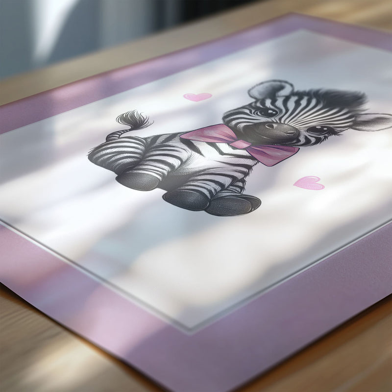 Monochrome Prints with Pink | Personalised Nursery Art Set of 3