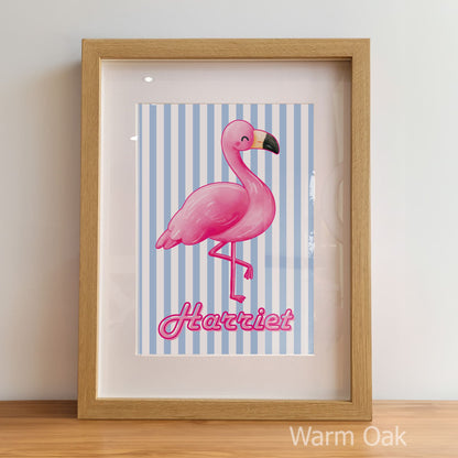Retro Flamingo Children's Bedroom Décor | Set of 3 Nursery Wall Art