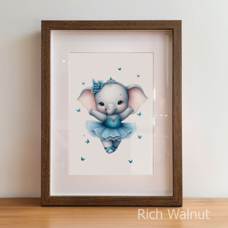 Blue Ballerina | Set of 3 Personalised Children's Prints