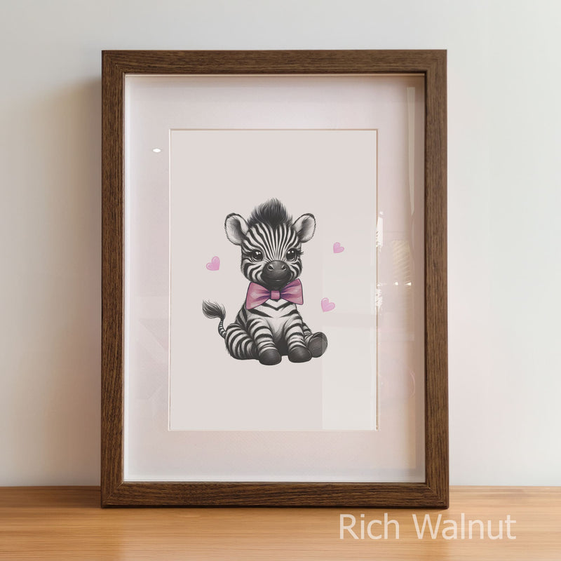 Monochrome Prints with Pink | Personalised Nursery Art Set of 3