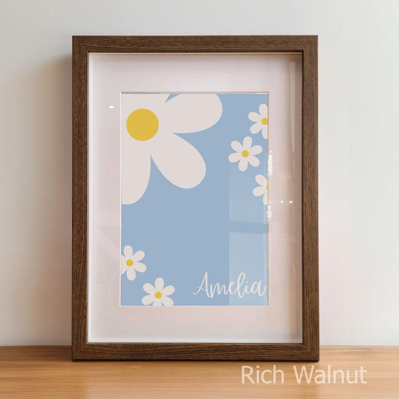 Boho Blue Tranquility | Set of 3 Personalised Nursery Wall Art