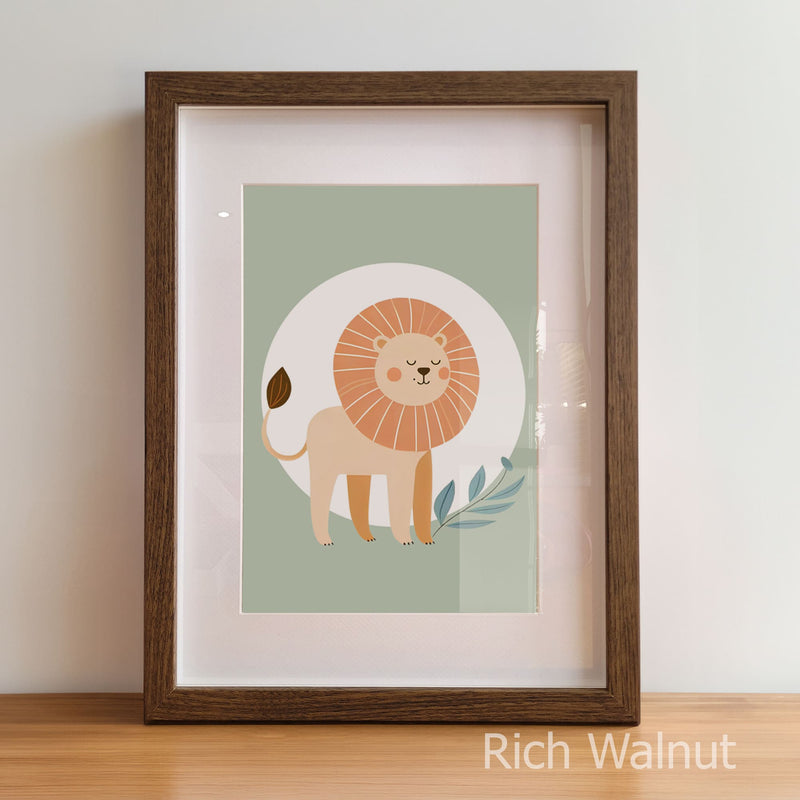 Minimalist Green Safari Set of 3 | Children's Wall Art