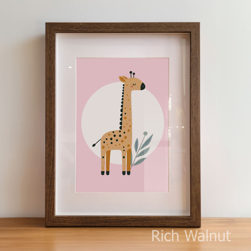 Minimalist Pink Safari Set of 3 | Children's Wall Art