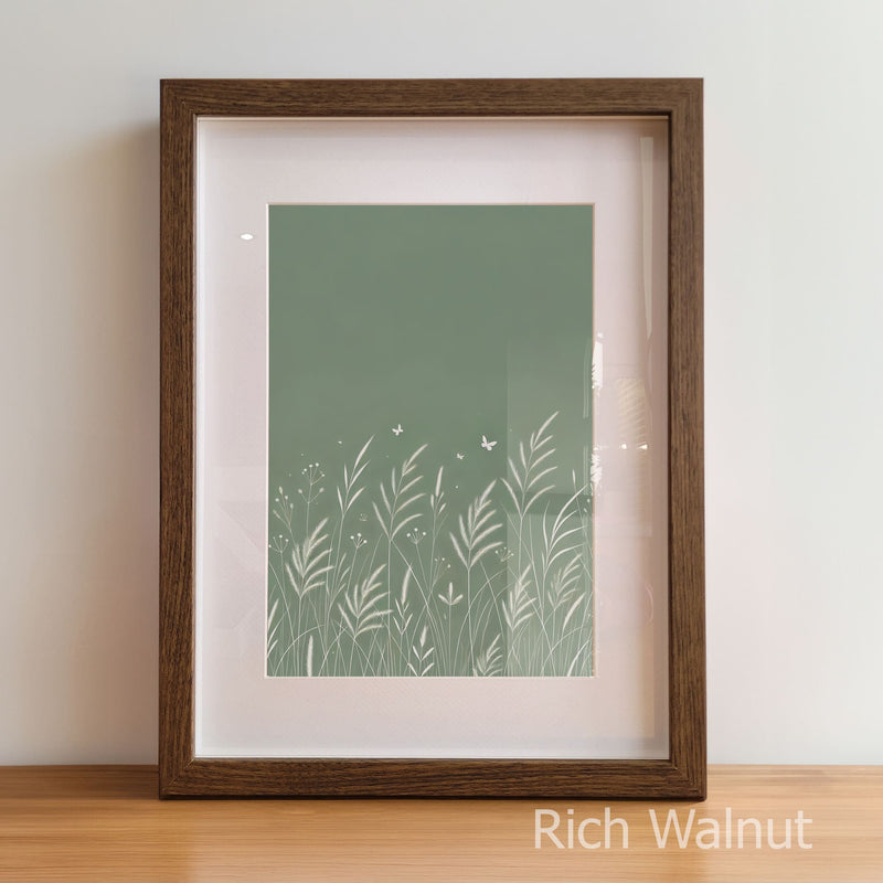 Green Botanical Trio | White Fern & Leaf Art Prints