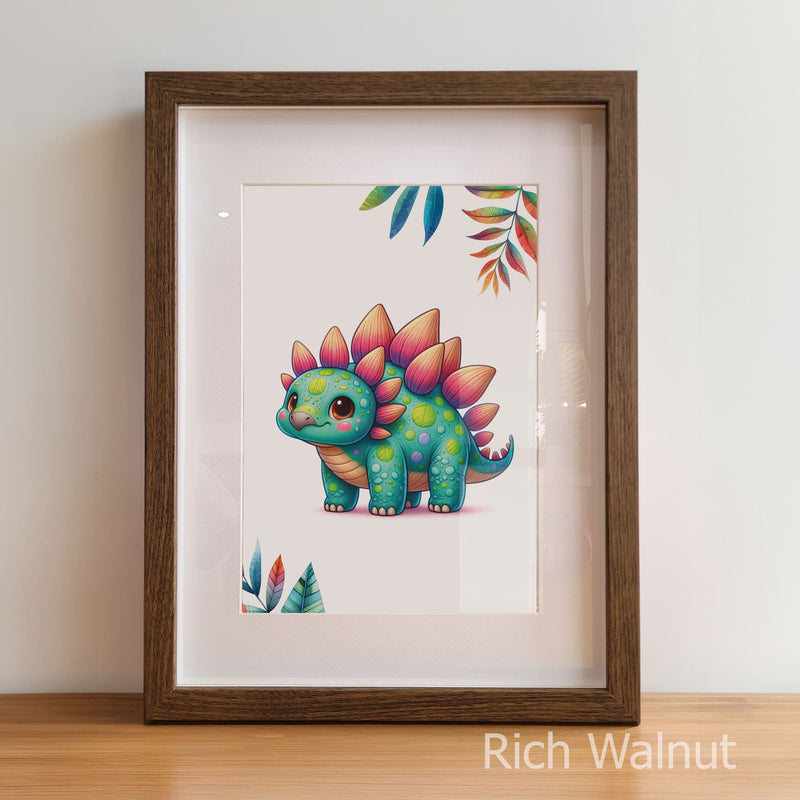 Cute Dinosaur Prints | Personalised Nursery Wall Art Set of 3