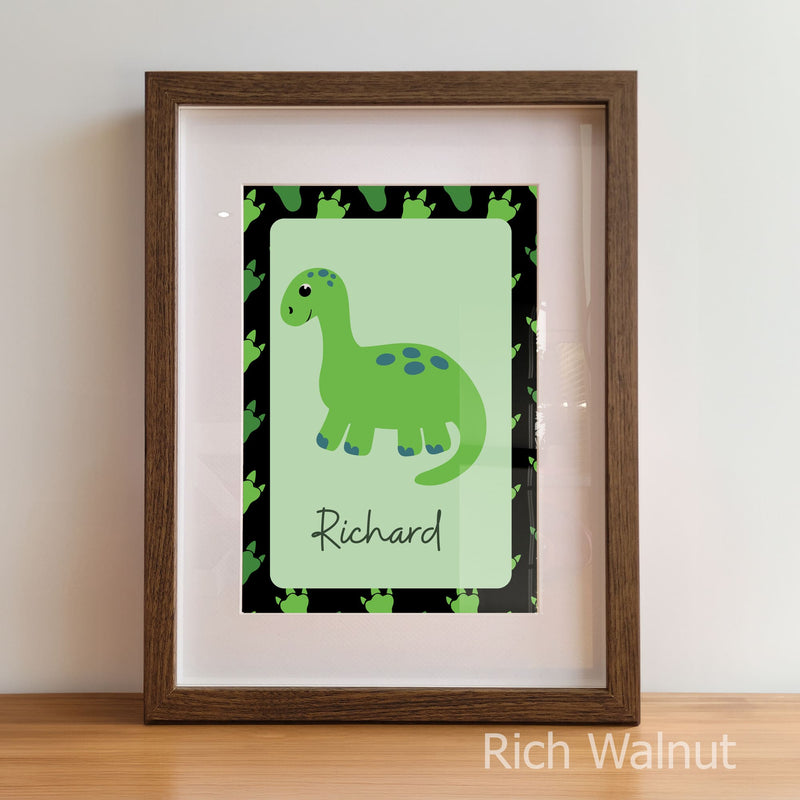 Jurassic Green Delight | Personalised Nursery Prints Set of 3