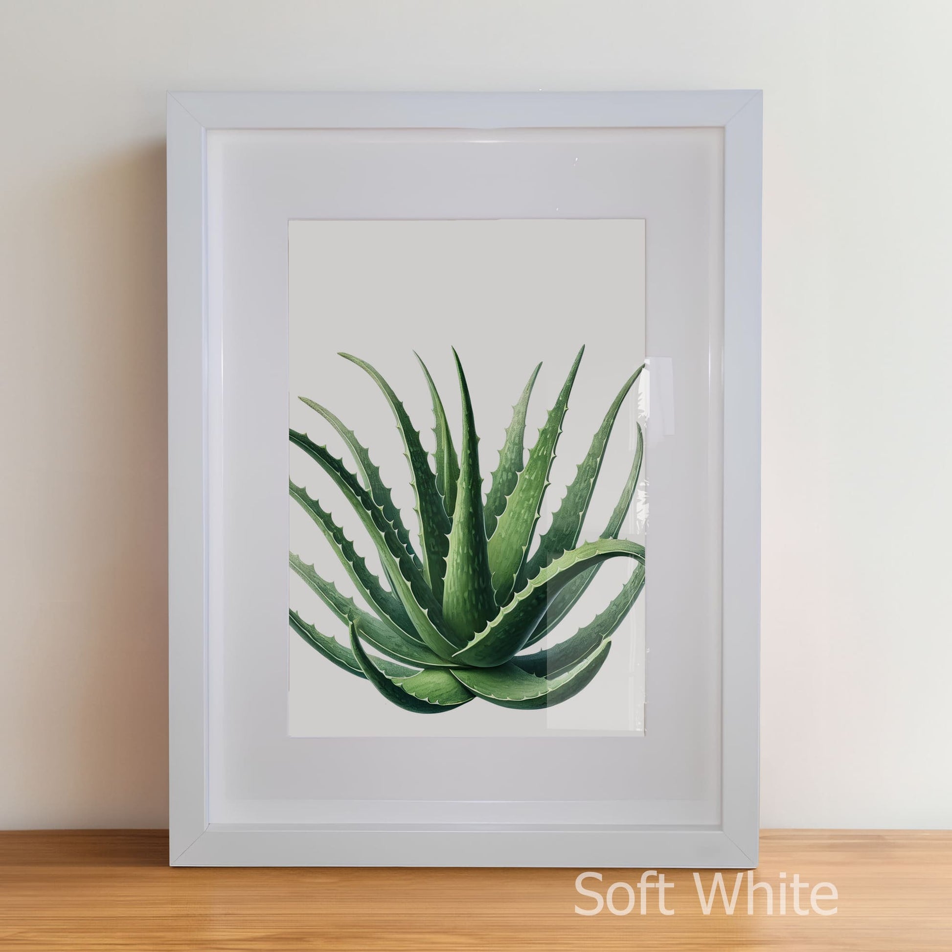 Personalised Childrens Nursery Art in a soft white matte frame witha acrylic pane