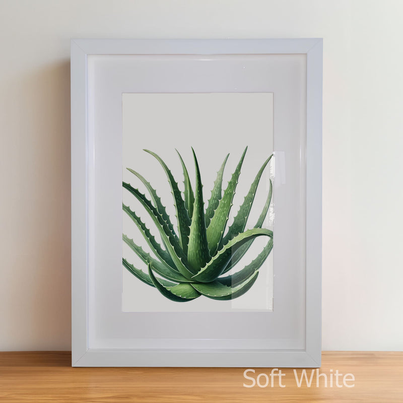 Personalised Childrens Nursery Art in a soft white matte frame witha acrylic pane