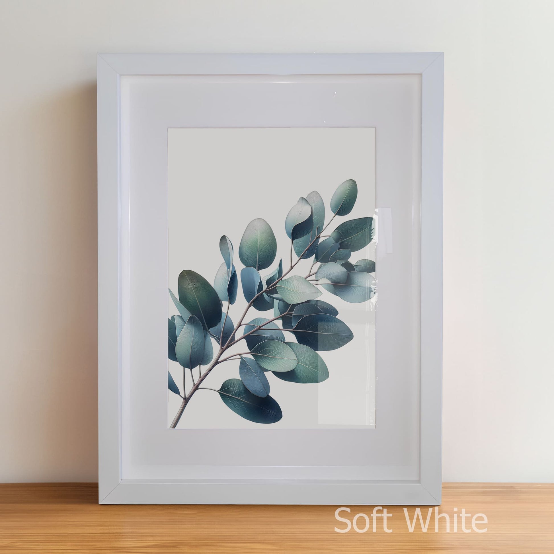 Personalised Childrens Nursery Art in a soft white matte frame witha acrylic pane