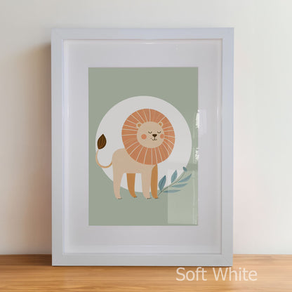 Minimalist Green Safari Set | Children's Wall Art