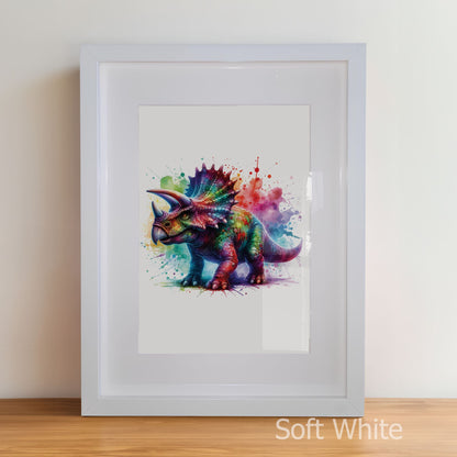 Bold & Vibrant Dinosaur Set | Personalised Nursery Art