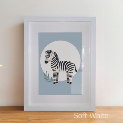 Minimalist Blue Safari Set | Children's Wall Art