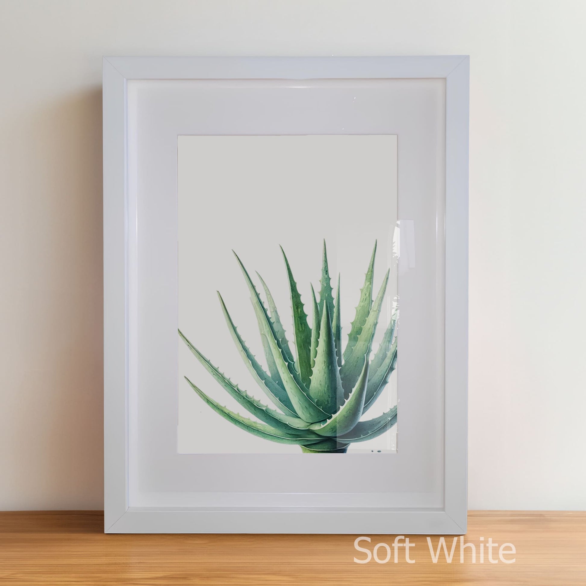 Personalised Childrens Nursery Art in a soft white matte frame witha acrylic pane