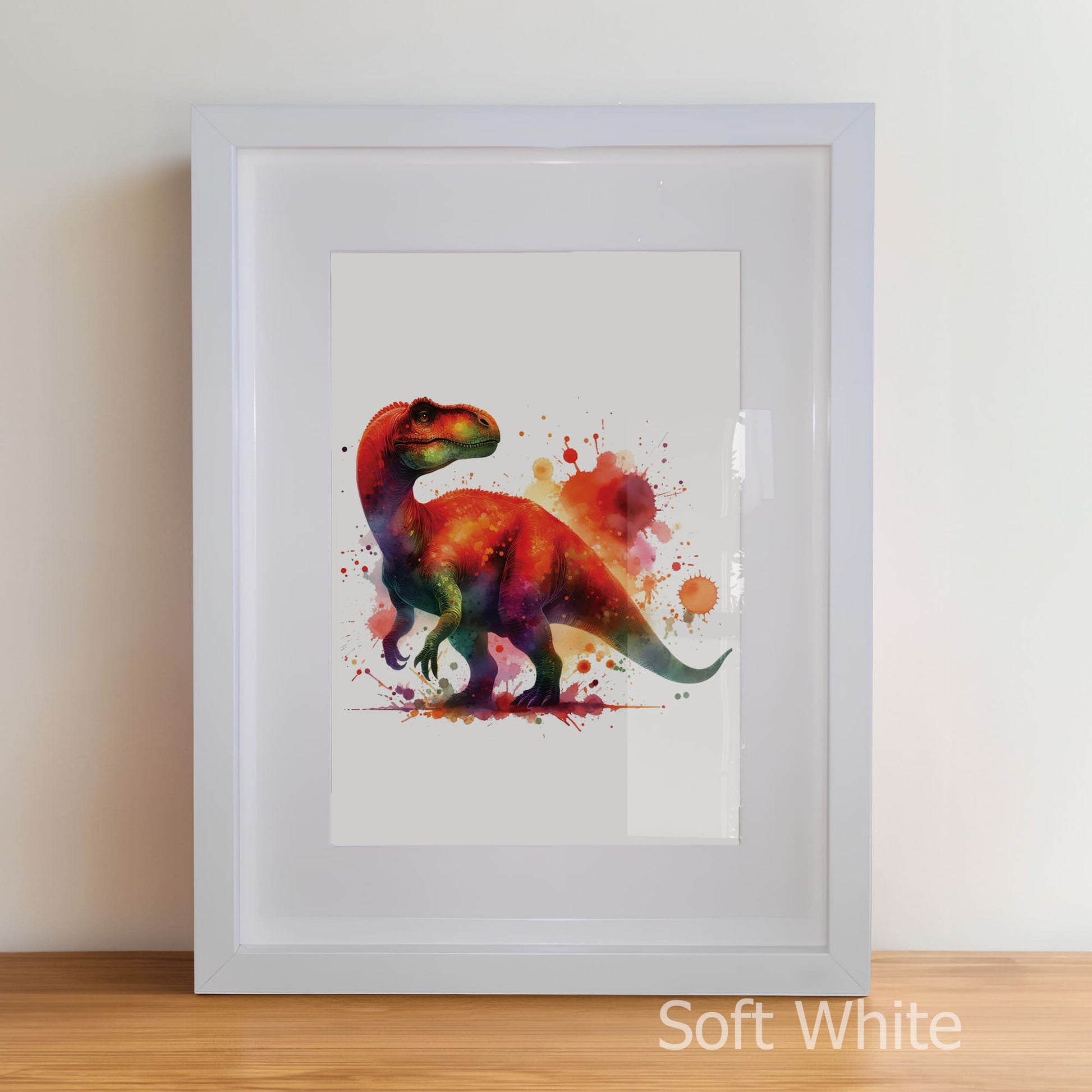 Personalised Childrens Nursery Art in a soft white matte frame witha acrylic pane