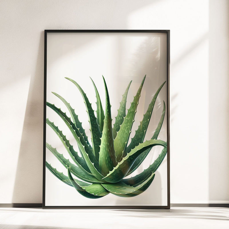 Three vibrant botanical prints featuring a cactus, succulent, and aloe vera, designed to bring bold greenery to any home or nursery.