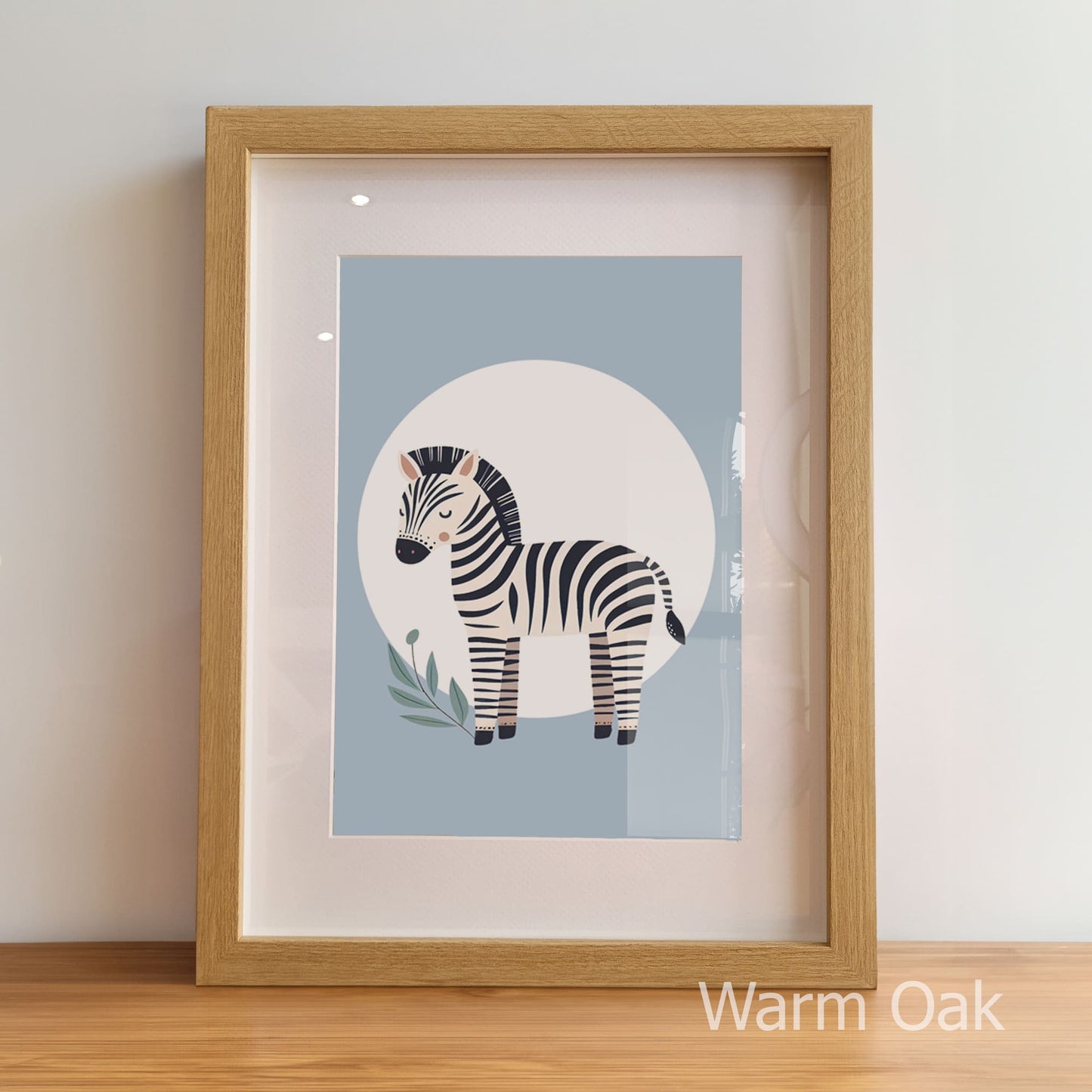 Minimalist Blue Safari Set | Children's Wall Art