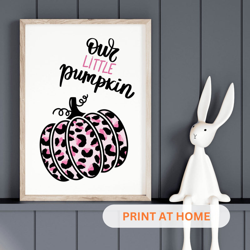 Printable Halloween Children's Decor - Set of 8 Prints in Pink